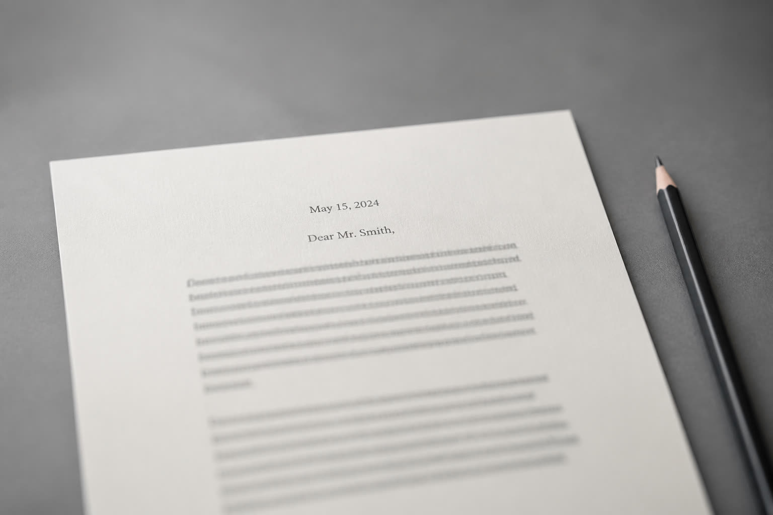 A drafted appeal letter on paper
